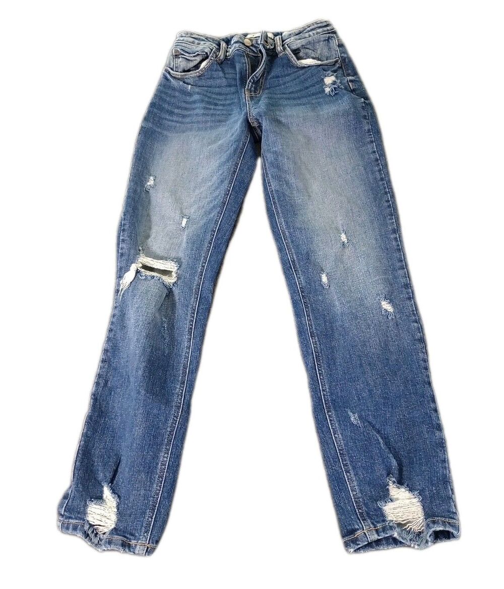 KanCan Signature High Rise Relaxed Fit Distressed Jeans Size 24 VBK1783AT